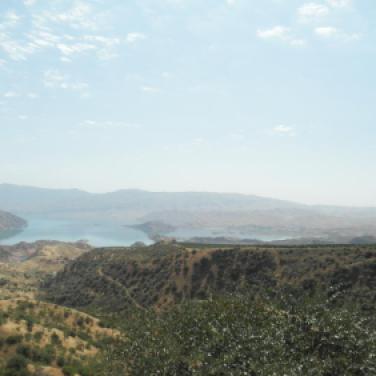 View of Nurek Lake from Shar-shar pass